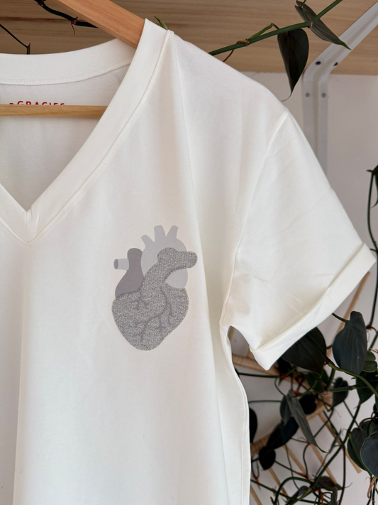 Silver Loved Heart T-Shirt